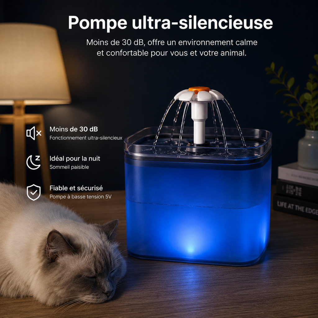 Fontaine à Eau Filtrante pour Chien et Chat — Hydratation Optimale