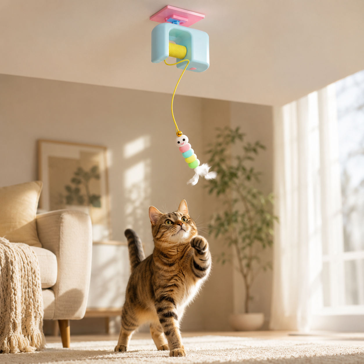 Jouet Électrique Oiseau pour Chat — Interactif, Rechargeable USB, Anti-Ennui