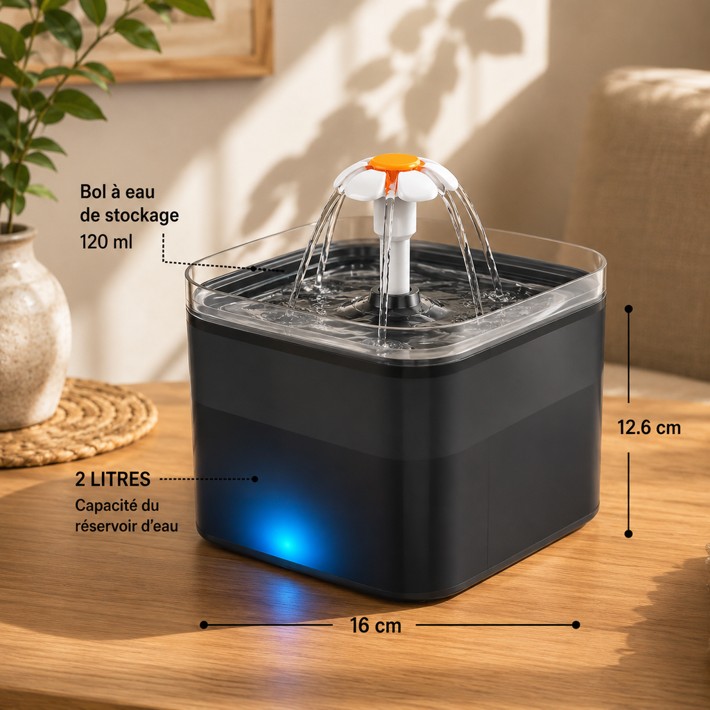 Fontaine à Eau Filtrante pour Chien et Chat — Hydratation Optimale