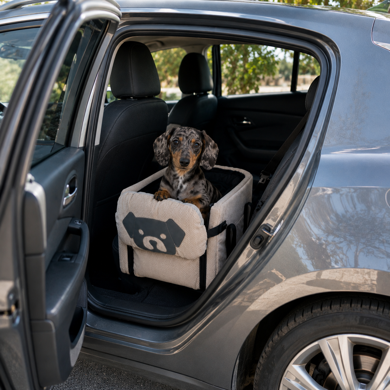Siège de Voiture Portable pour Chien — Confort & Sécurité Premium