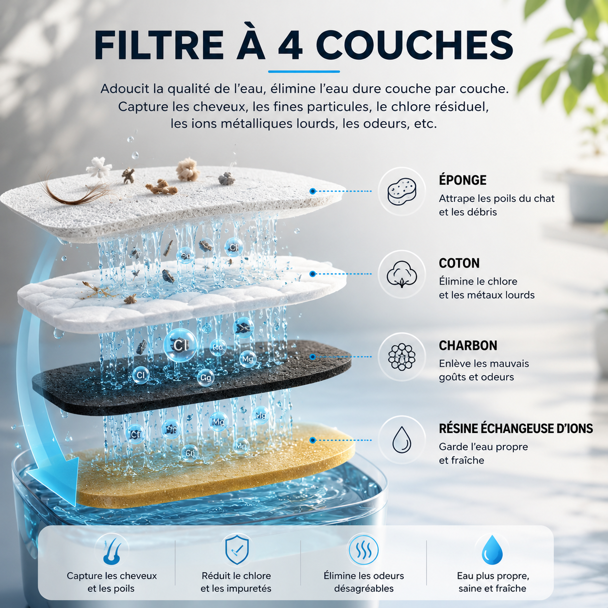 Fontaine à Eau Filtrante pour Chien et Chat — Hydratation Optimale