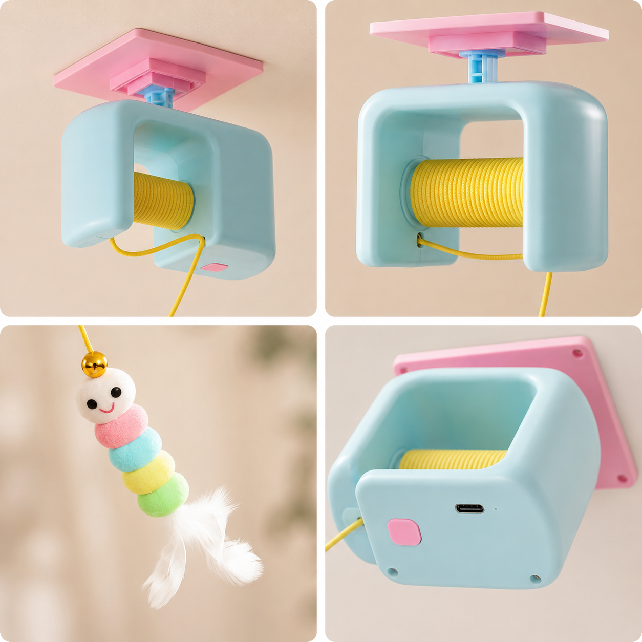 Jouet Électrique Oiseau pour Chat — Interactif, Rechargeable USB, Anti-Ennui