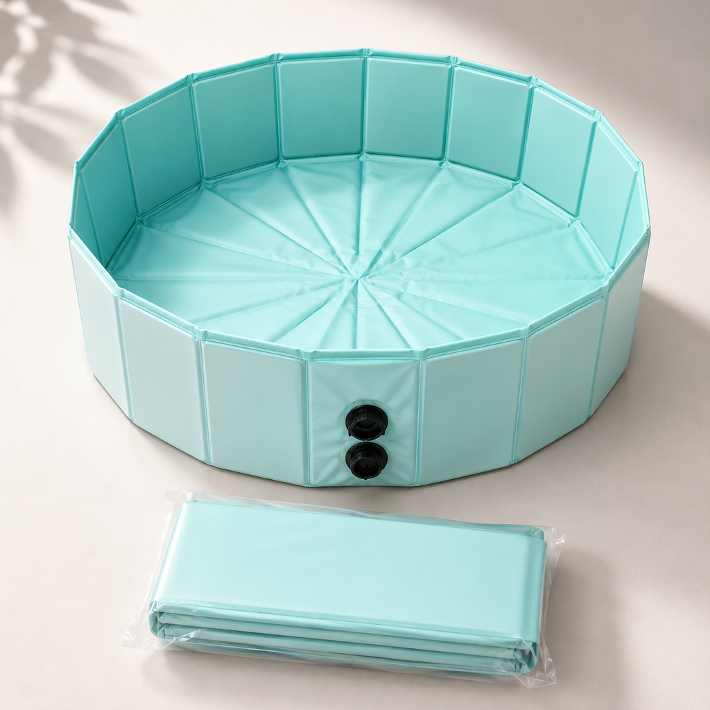 Piscine Pliable pour Chien & Chat — Baignade Estivale Sans Montage