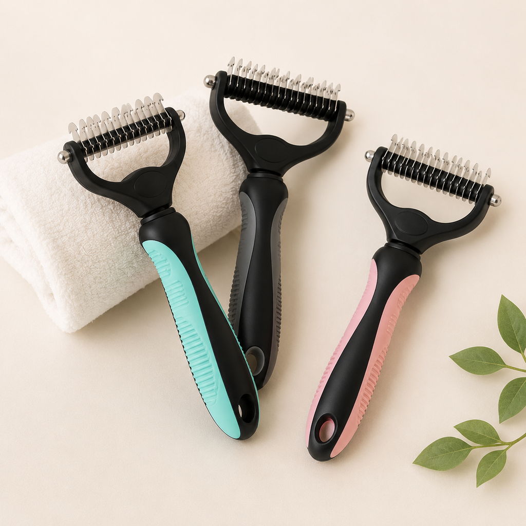 Peigne Double Face Inox pour Chat & Chien — Démêlage & Anti-Poils Morts