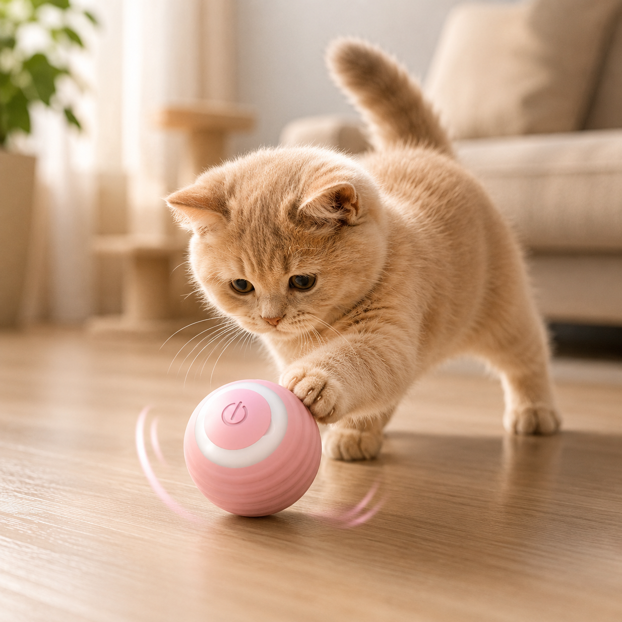 Balle interactive LED pour chien et chat - rechargeable USB