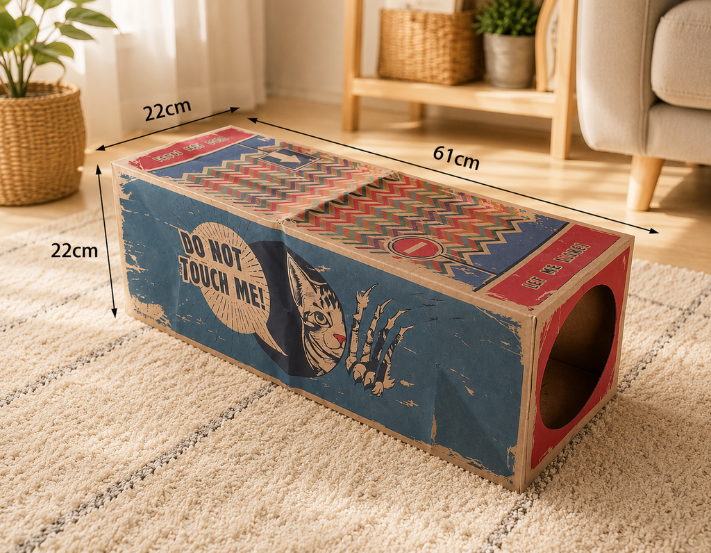 Tunnel cache-cache pour chat - jeu et exploration