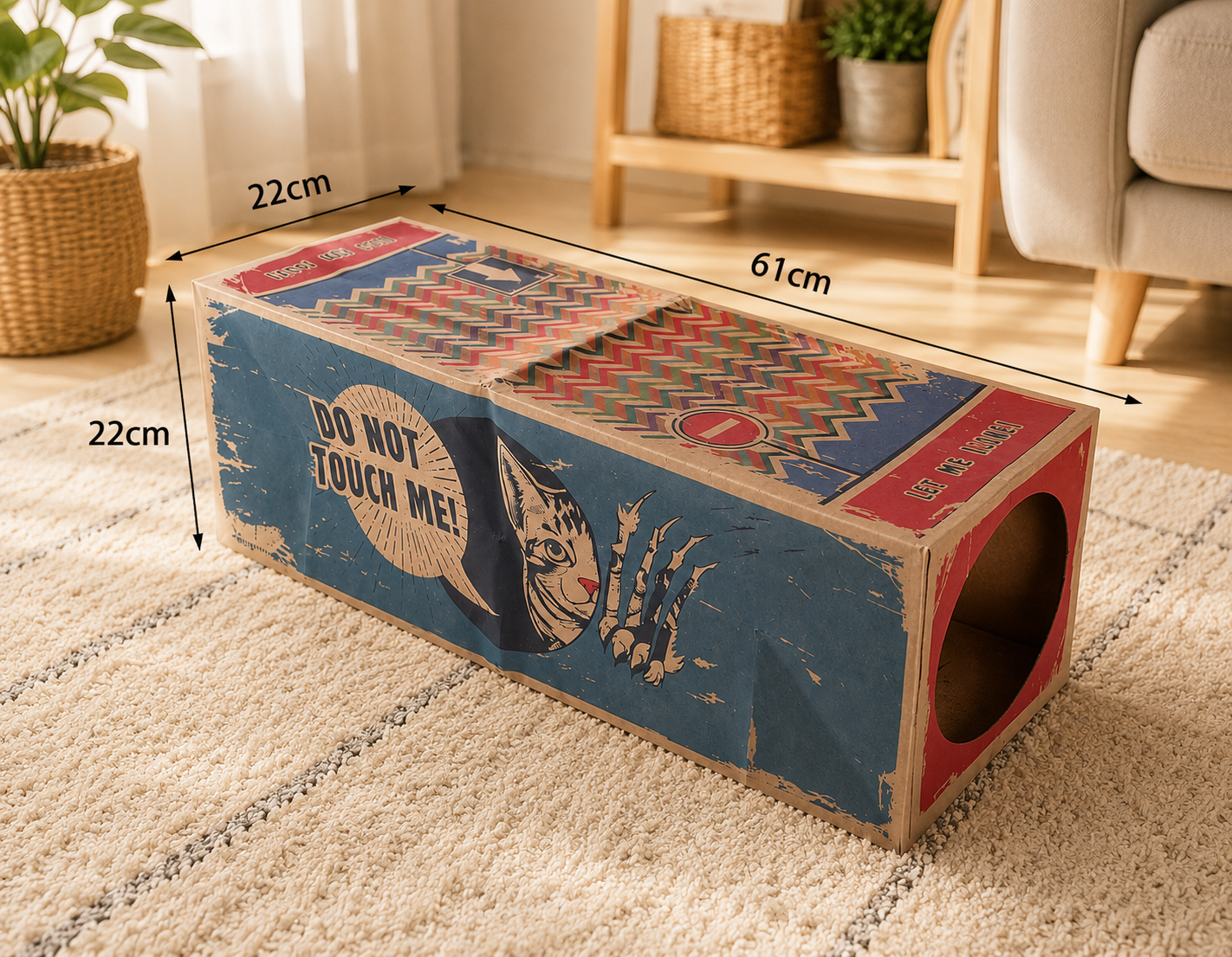 Tunnel cache-cache pour chat - jeu et exploration