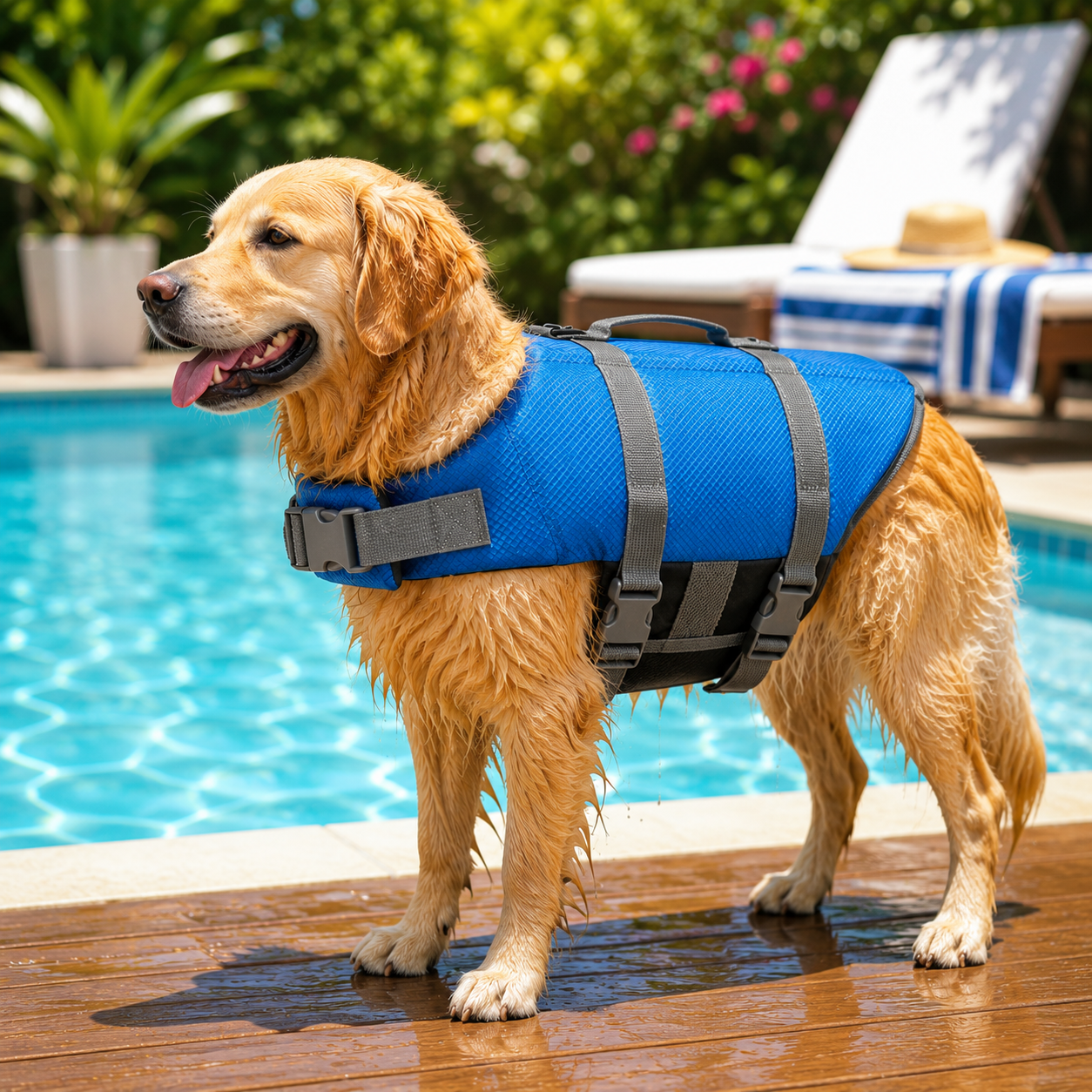 Gilet de flottaison réglable pour chien