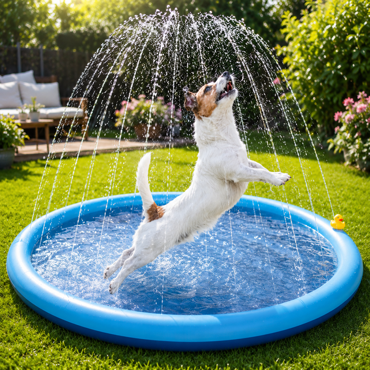 Tapis d’eau extérieur pour chien
