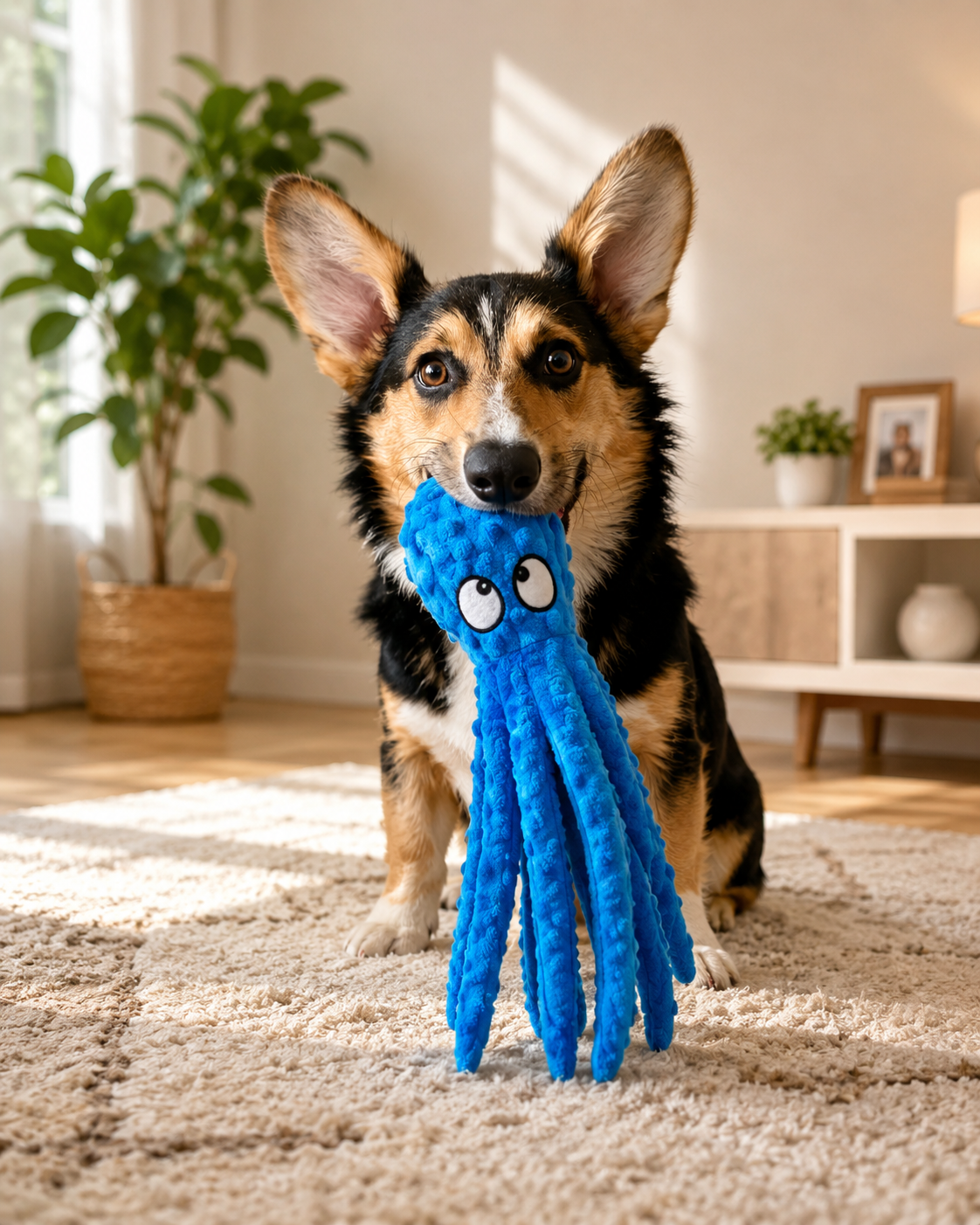 Jouet Poulpe Résistant pour Chien — Anti-Ennui & Mastication