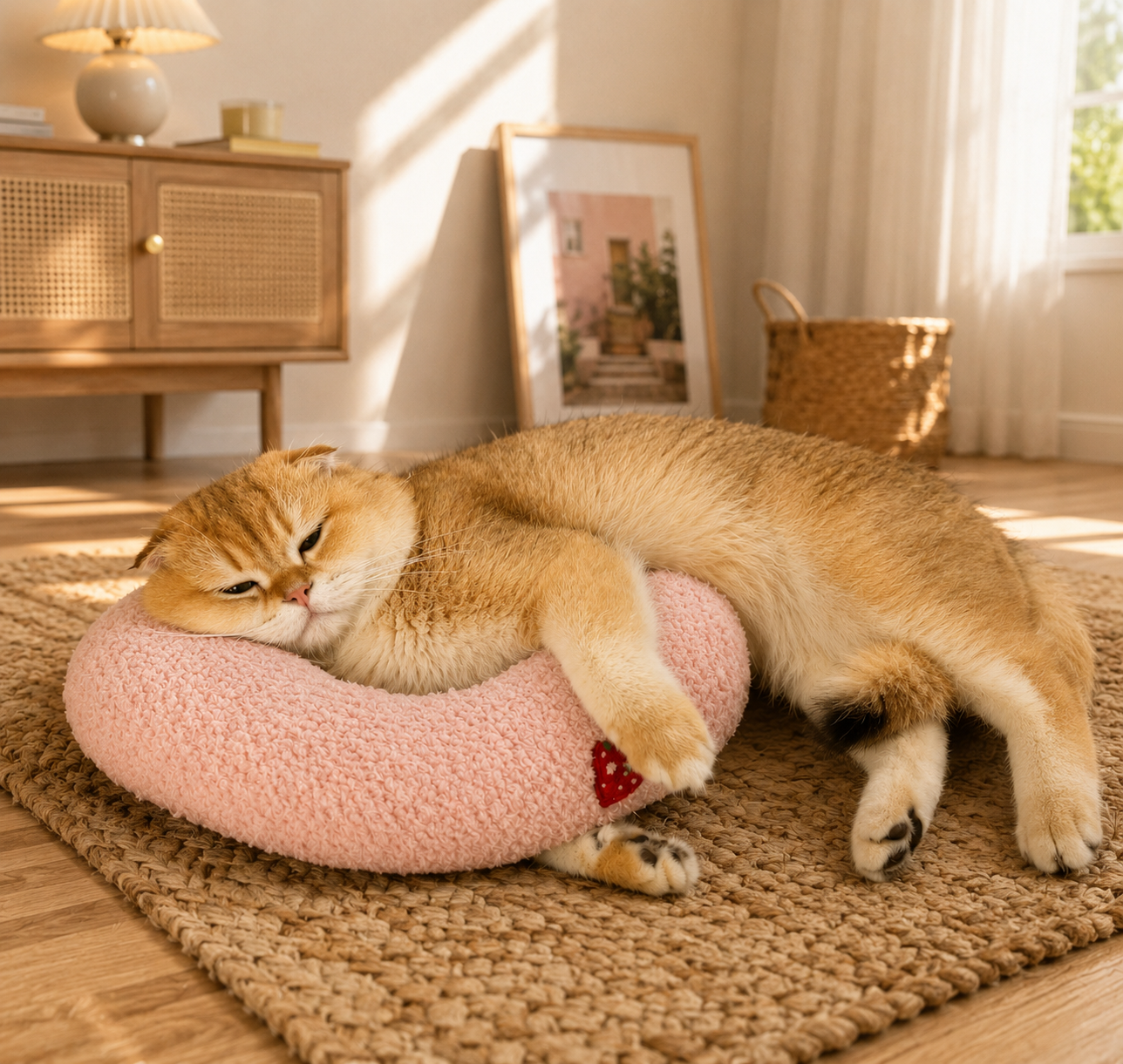 Coussin Apaisant pour Chien et Chat — Sommeil Profond & Ergonomique