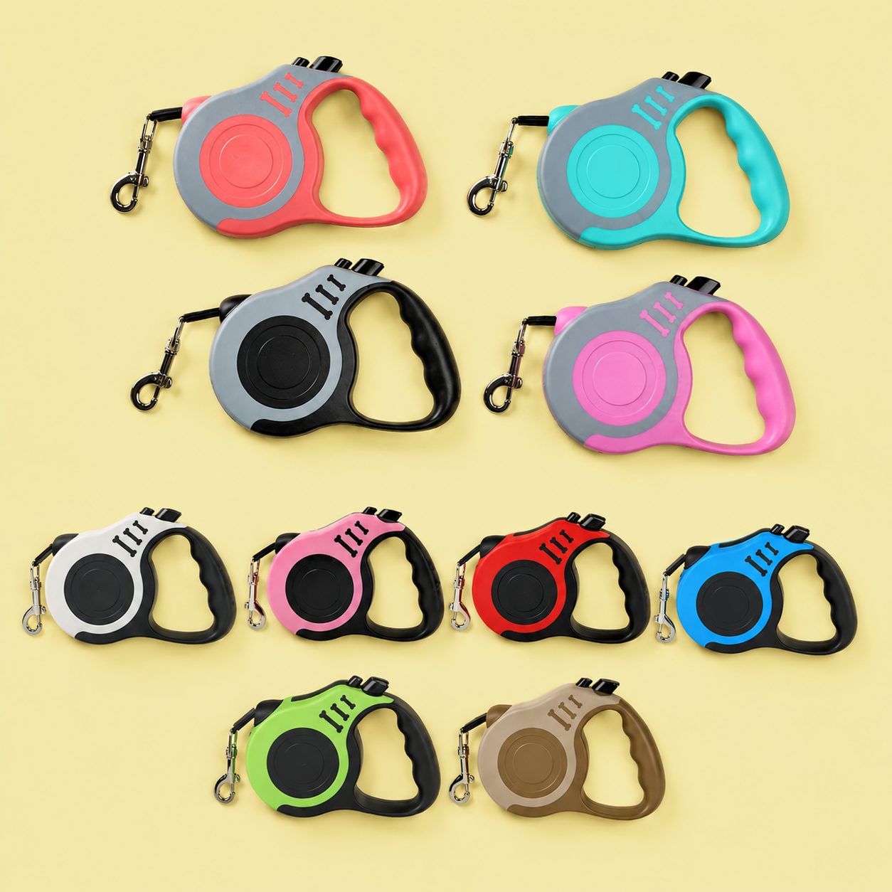 Laisse Rétractable Nylon pour Chien — 3m ou 5m, Toutes Races