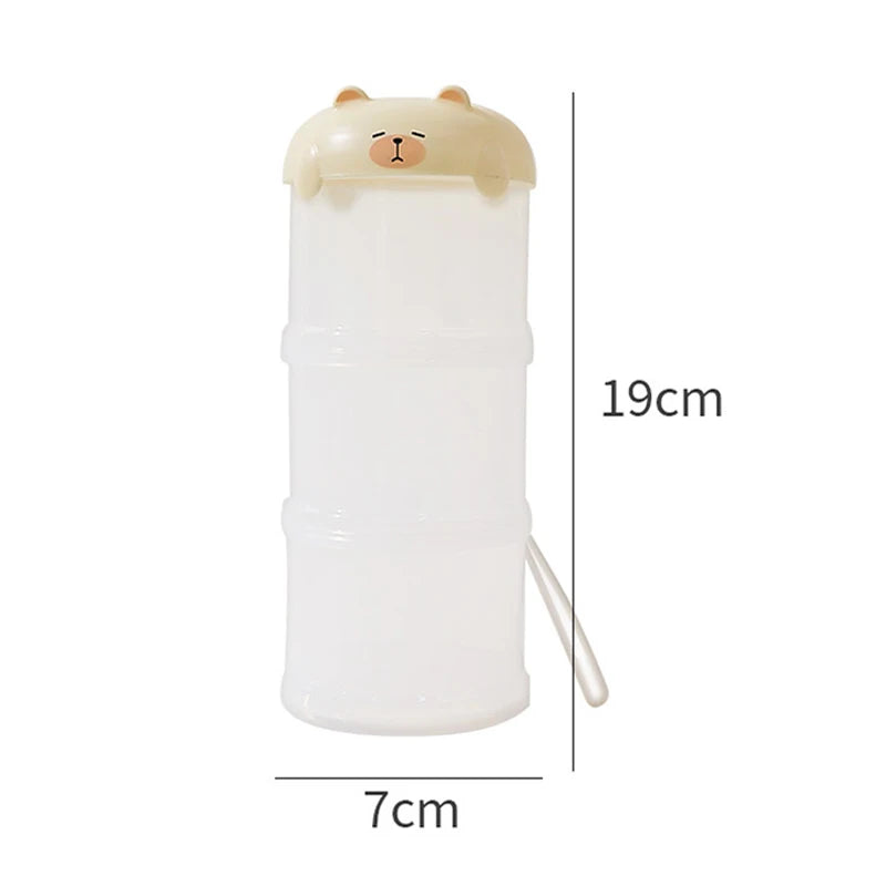 Boîte à croquettes portable 3 compartiments pour chien et chat