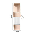 Gourde portable 2-en-1 eau et croquettes pour chien et chat