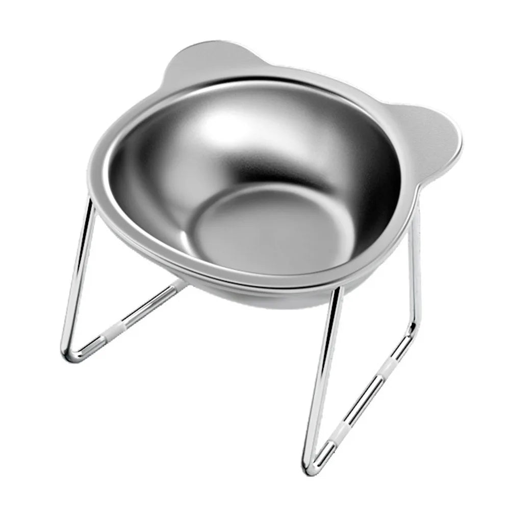 Bol surélevé en inox pour chat et petit chien