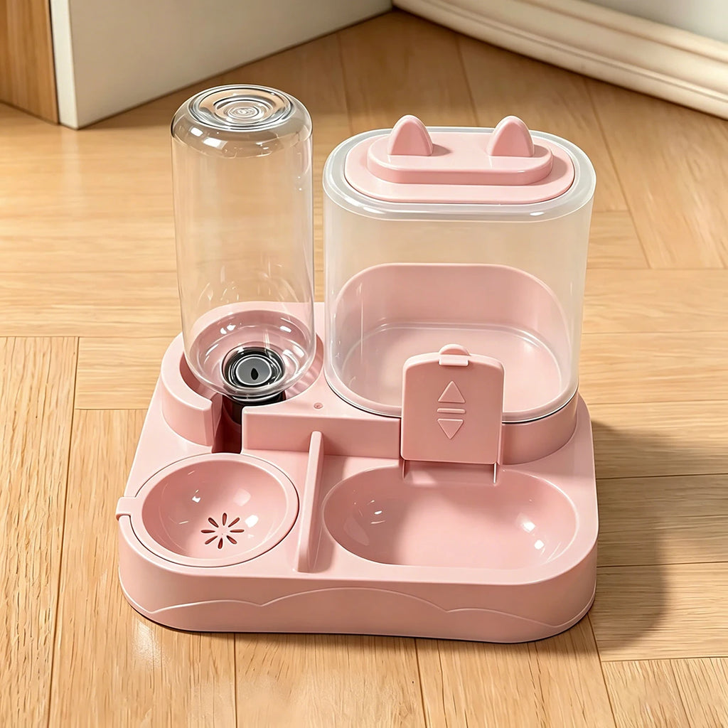 Distributeur 2-en-1 Nourriture & Eau pour Chien & Chat
