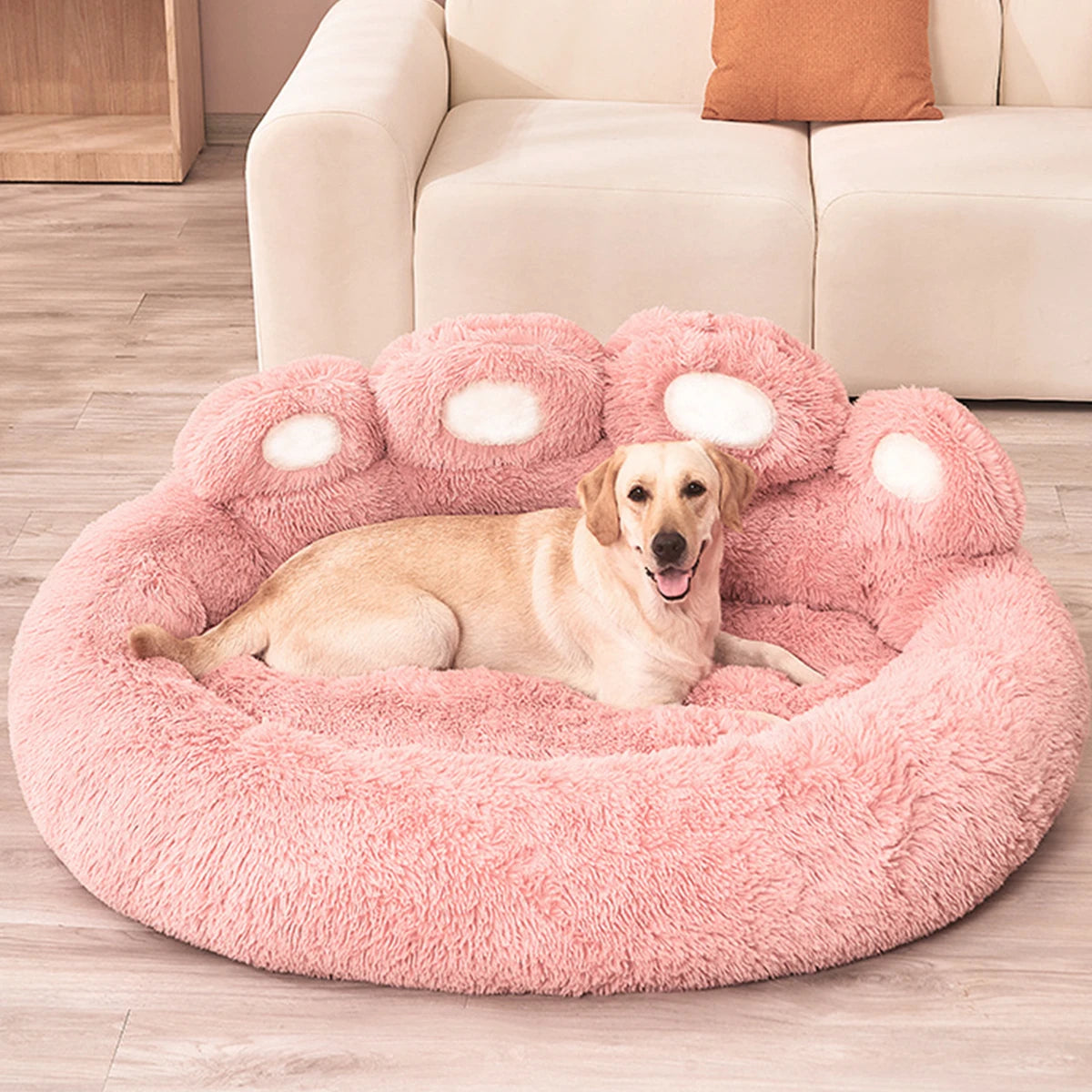 Coussin Ultra-Doux Antistress en Forme de Patte — Lit Peluche pour Chien & Chat