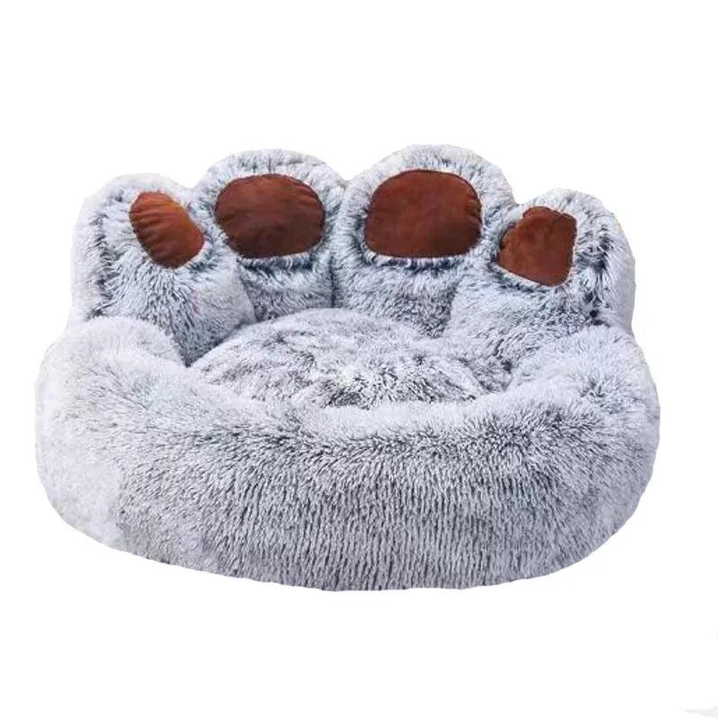 Coussin Ultra-Doux Antistress en Forme de Patte — Lit Peluche pour Chien & Chat