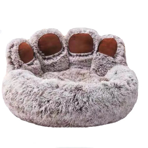 Coussin Ultra-Doux Antistress en Forme de Patte — Lit Peluche pour Chien & Chat