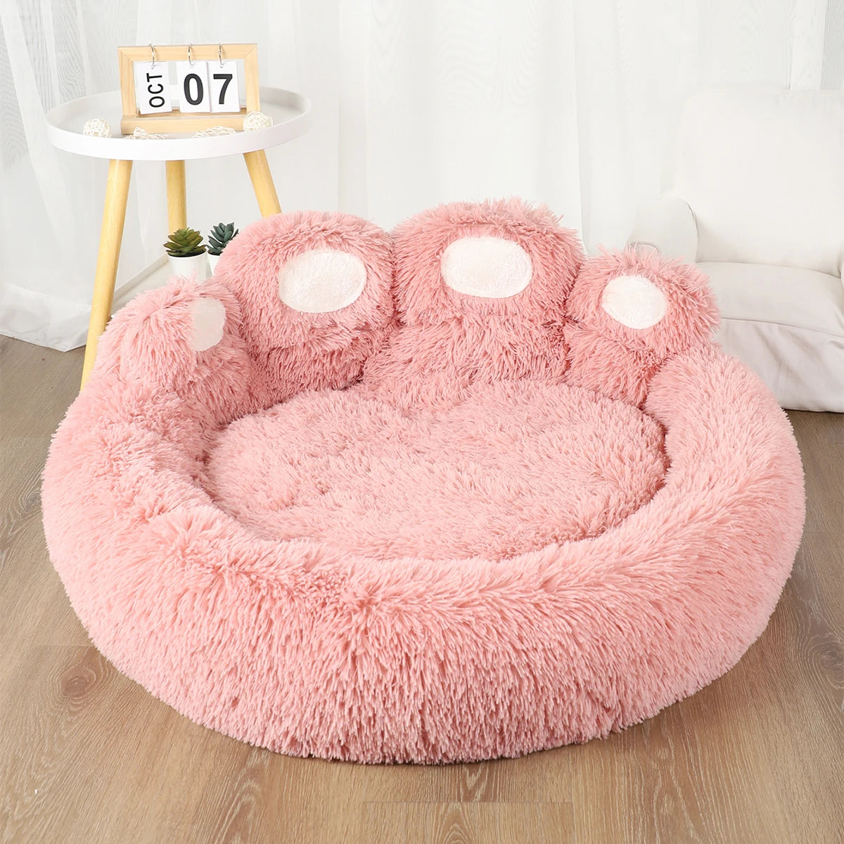 Coussin Ultra-Doux Antistress en Forme de Patte — Lit Peluche pour Chien & Chat